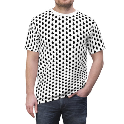Black Flame Pattern T-Shirt