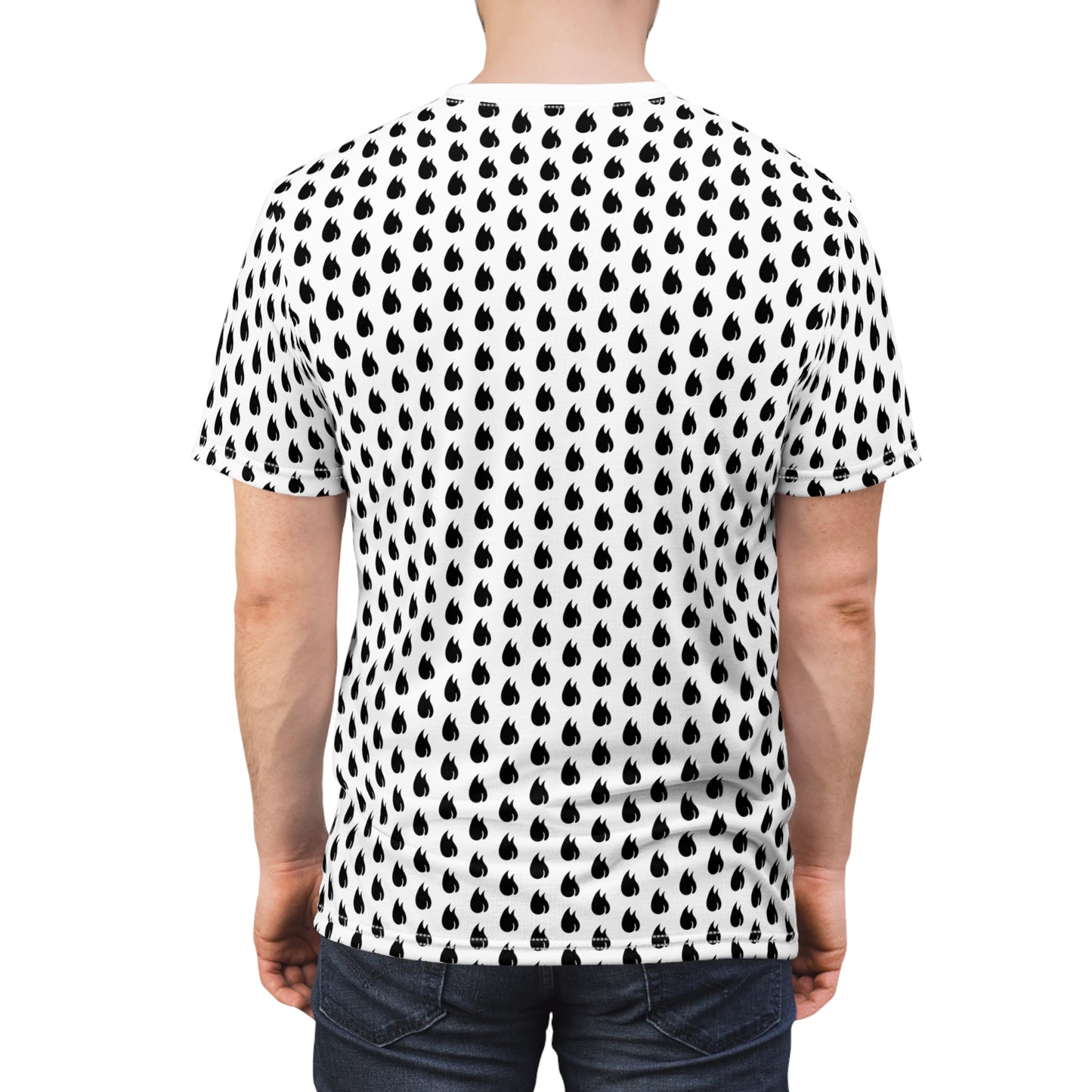 Black Flame Pattern T-Shirt