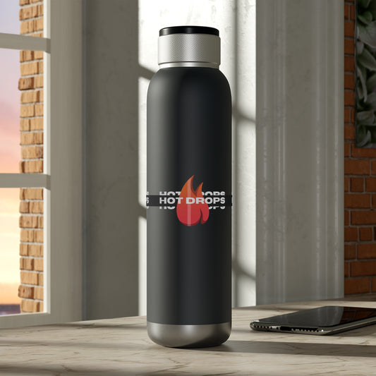 Sleek Soundwave Copper Vacuum Audio Bottle 22oz