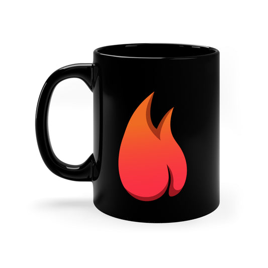 Flame 11oz Black Mug